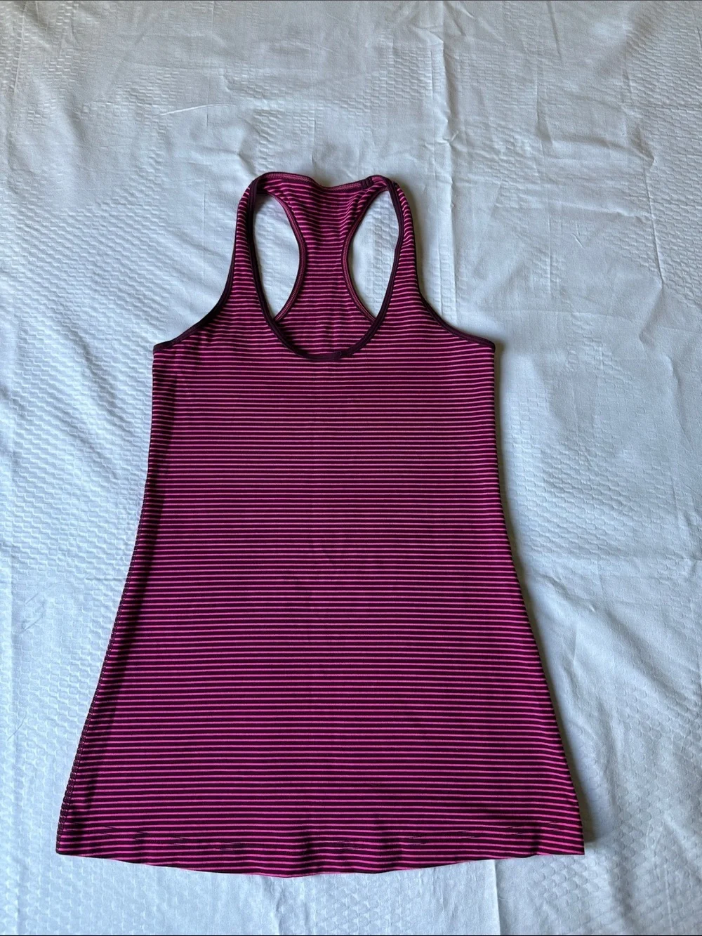 lululemon athletica Purple Striped Racerback Tank